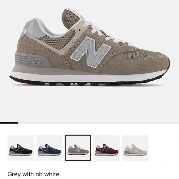 New Balance 574 Core Grey Womens Size 8 - Picture 3 of 13